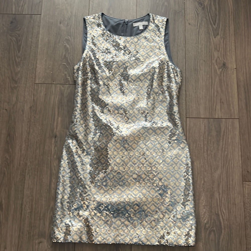 Banana Republic Gold & Silver Sequin Dress- Size 8